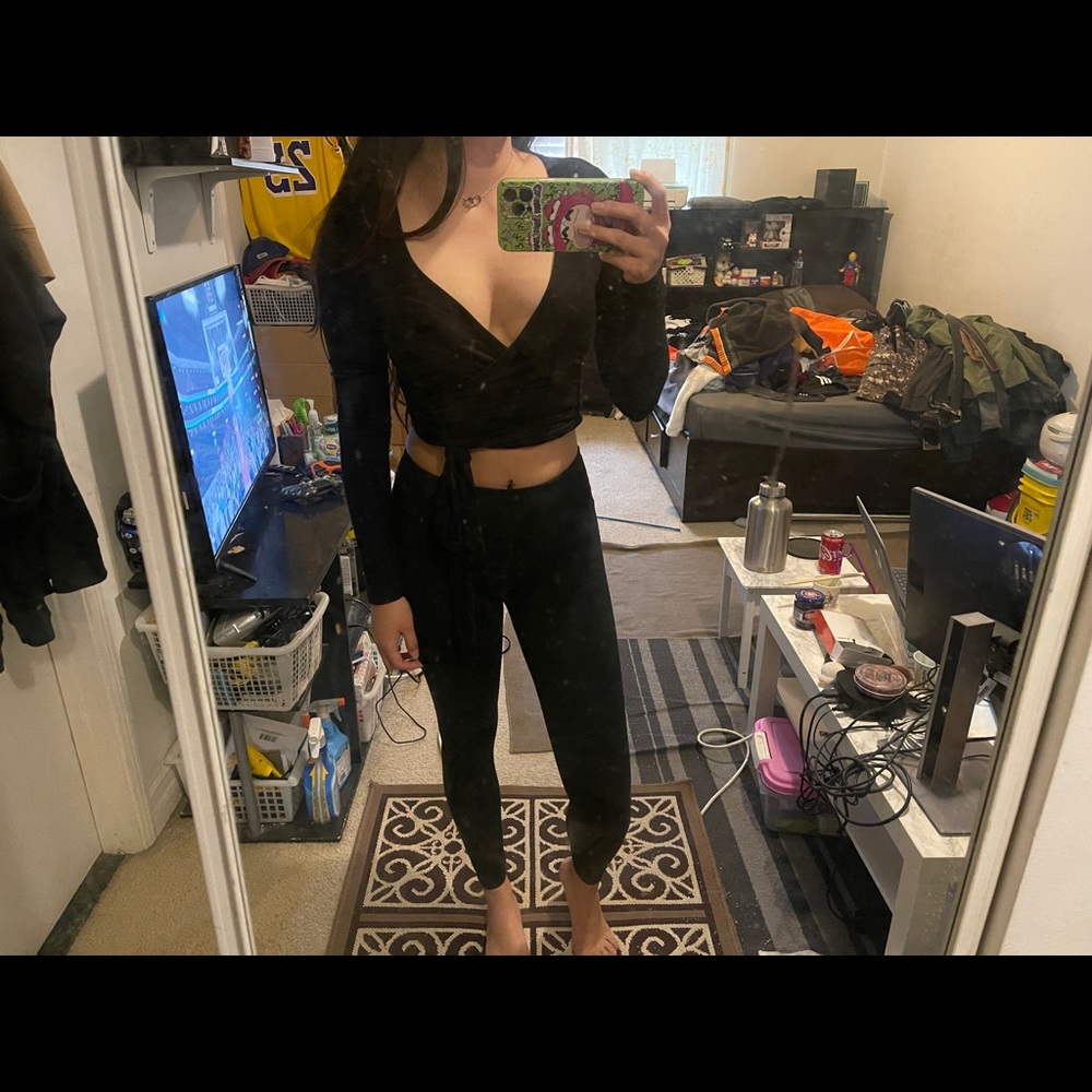 Black Wrap Top